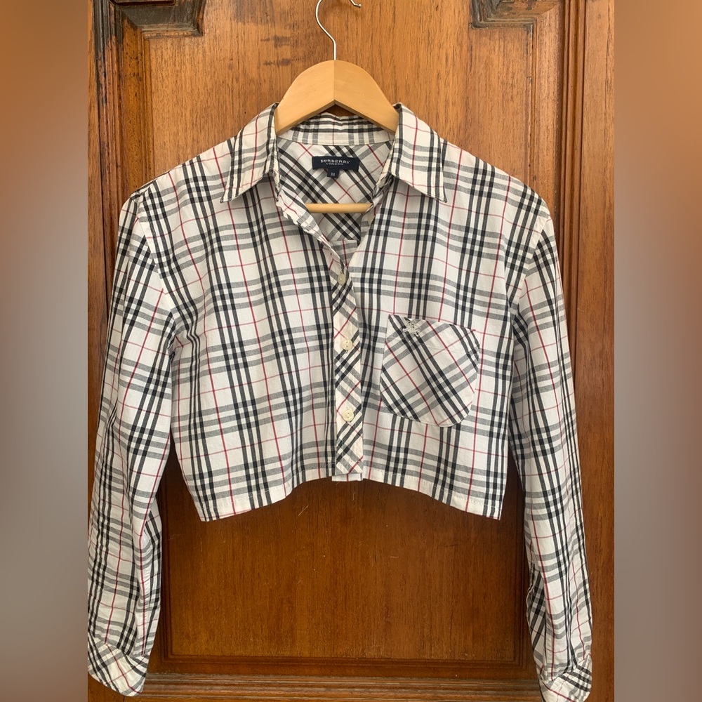 Burberry check crop shirt - Picture 2 of 4